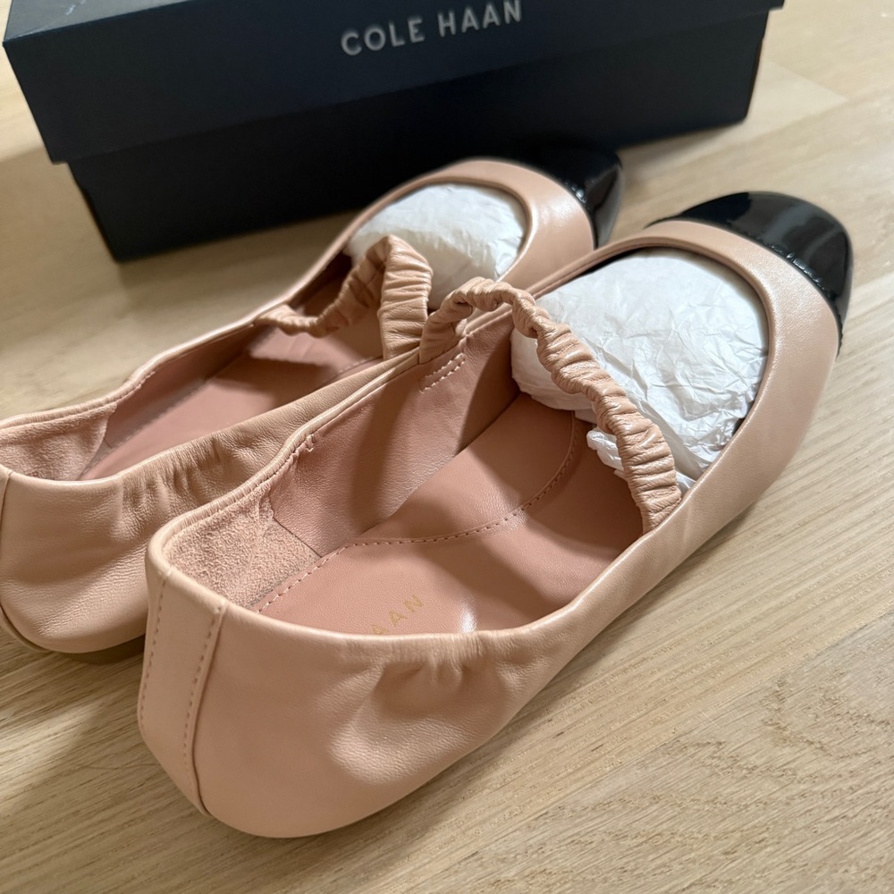 Cole Haan Women's Pink and Black Flats - Picture 6 of 7